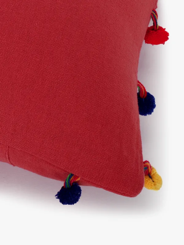 Pack_of_2_Pieces_Cotton_Red_Pompom_Cushion_Cover_For_Living_Room_and_Bedroom