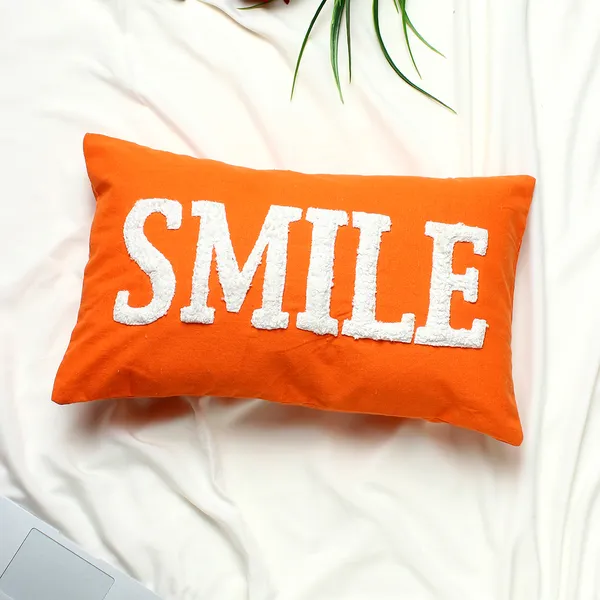 Pack_of_2_Pieces_Cotton_Orange_Cotton_Word_Art_Embroidery_Cotton_Pillow_Cover_For_Living_Room_and_Bedroom