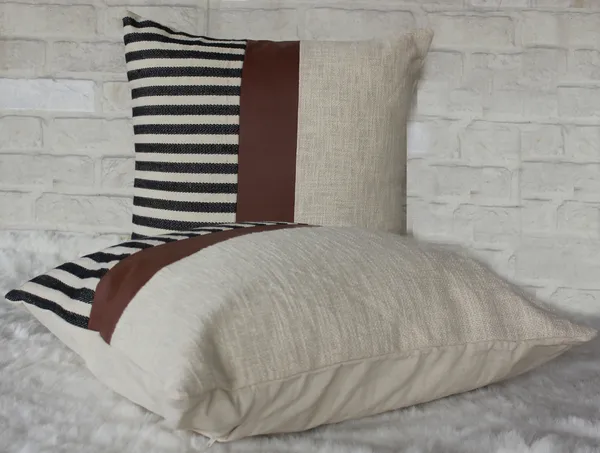Pack_of_2_Pieces_Cotton_Beige_Farytail_Stripe_Collection_Cushion_and_Pillow_Cover_For_Living_Room_and_Bedroom