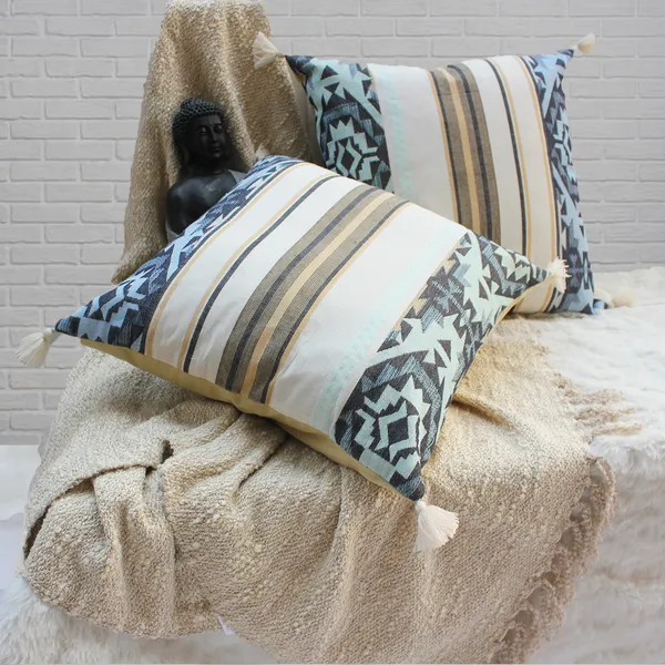 Pack_of_2_Pieces_Cotton_Beige_Amber_Ikat_Collection_Cushion_Cover_for_Living_Room_and_Bed_room