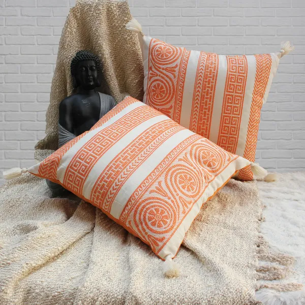 Pack_of_2_Pieces_Cotton_Orange_Plaza_Circular_Lurex_Collection_Cushion_and_Pillow_Cover_for_Living_Room_and_Bedroom