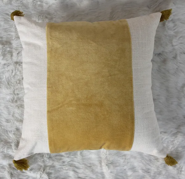 Pack_of_2_Pieces_Cotton_Yellow_Paradise_Velvet_With_Tassel_Collection_Cushion_and_Pillow_Cover_for_Living_Room_and_Bedroom