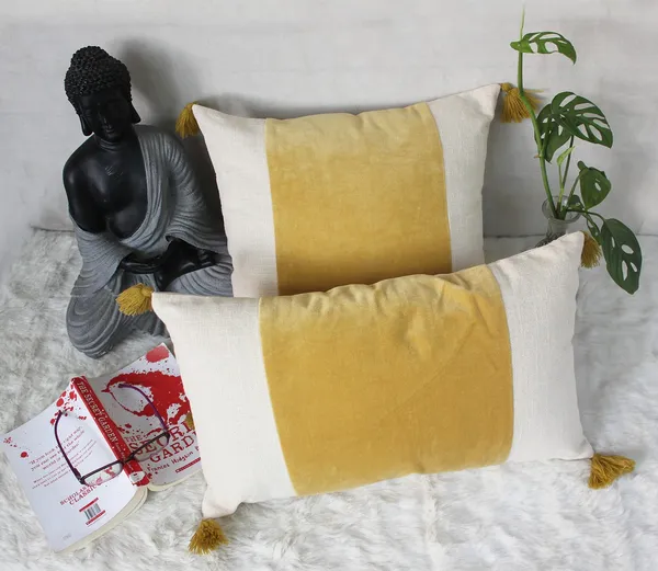 Pack_of_2_Pieces_Cotton_Yellow_Paradise_Velvet_With_Tassel_Collection_Cushion_and_Pillow_Cover_for_Living_Room_and_Bedroom