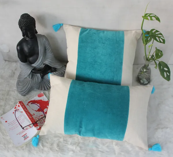 Pack_of_2_Pieces_Cotton_Turquoise_Paradise_Velvet_With_Tassel_Collection_Cushion_and_Pillow_Cover_for_Living_Room_and_Bedroom