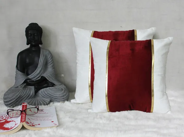 Pack_of_2_Pieces_Cotton_Maroon_Ariel_Velvet_Collection_Cushion_and_Pillow_Cover_for_Living_Room_and_Bedroom