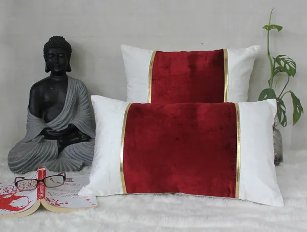 Pack_of_2_Pieces_Cotton_Maroon_Ariel_Velvet_Collection_Cushion_and_Pillow_Cover_for_Living_Room_and_Bedroom