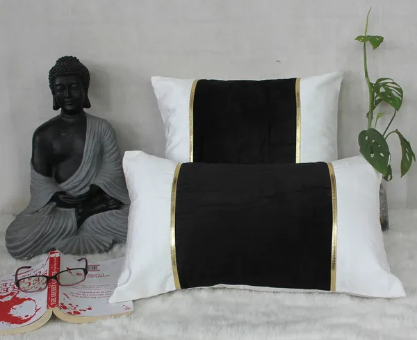 Pack_of_2_Pieces_Cotton_Black_Ariel_Velvet_Collection_Cushion_and_Pillow_Cover_for_Living_Room_and_Bedroom