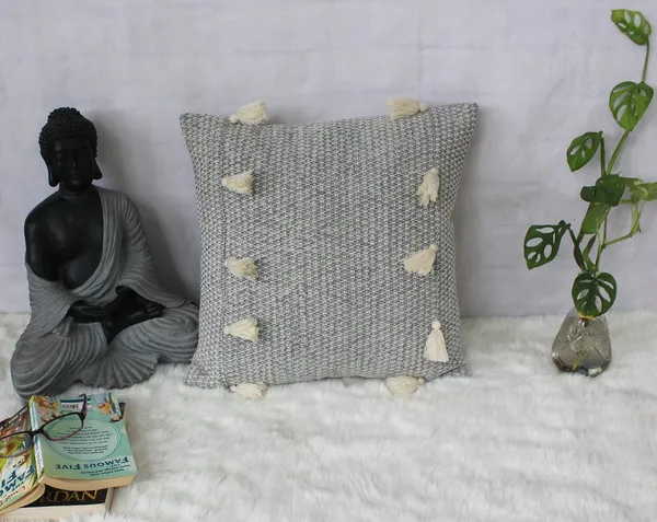 Pack_of_2_Pieces_Cotton_Grey_Angelic_Tassel_Collection_Cushion_and_Pillow_Cover_for_Living_Room_and_Bedroom