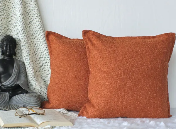 Pack_of_2_Pieces_Polyester_Rust_Delta_Boucle_Collection_Cushion_and_Pillow_Cover_for_Living_Room_and_Bedroom