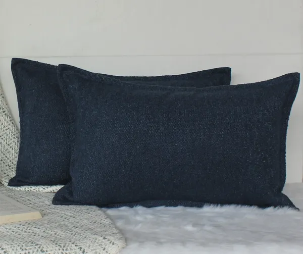 Pack_of_2_Pieces_Polyester_Navy_Blue_Delta_Boucle_Collection_Cushion_and_Pillow_Cover_for_Living_Room_and_Bedroom