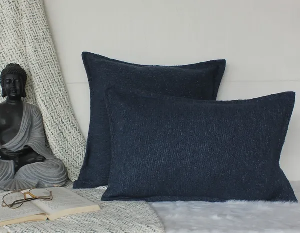 Pack_of_2_Pieces_Polyester_Navy_Blue_Delta_Boucle_Collection_Cushion_and_Pillow_Cover_for_Living_Room_and_Bedroom