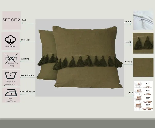 Pack_of_2_Pieces_Cotton_Green_Merit_Cotton_Tassel_Collection_Cushion_and_Pillow_Cover_for_Living_Room_and_Bedroom