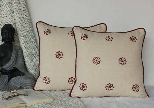 Pack_of_2_Pieces_Cotton_Maroon_Eric_Flora_Collection_Cushion_and_Pillow_Cover_for_Living_Room_and_Bedroom
