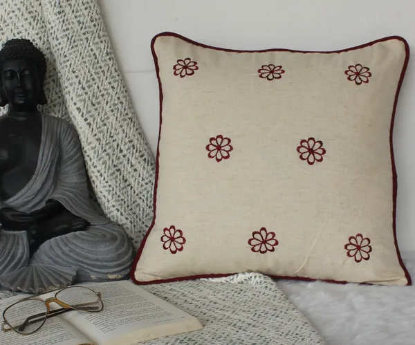Pack_of_2_Pieces_Cotton_Maroon_Eric_Flora_Collection_Cushion_and_Pillow_Cover_for_Living_Room_and_Bedroom