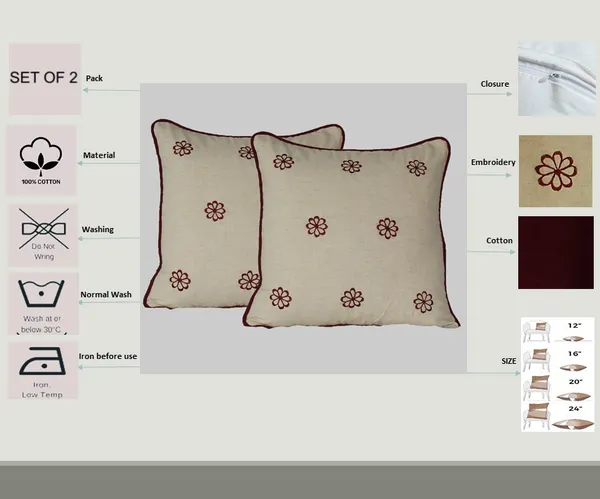 Pack_of_2_Pieces_Cotton_Maroon_Eric_Flora_Collection_Cushion_and_Pillow_Cover_for_Living_Room_and_Bedroom