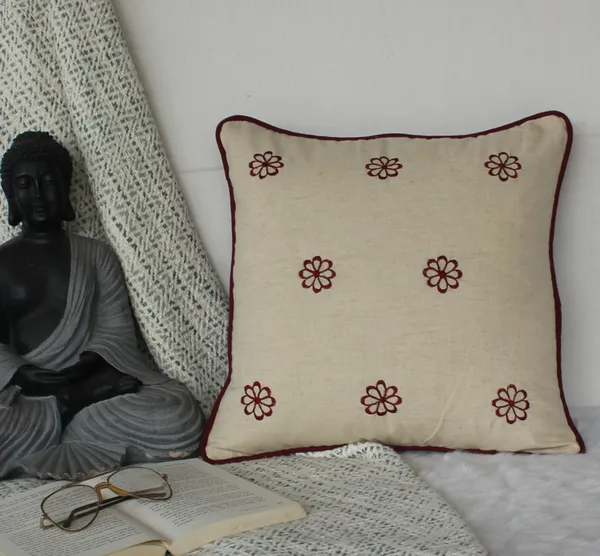 Pack_of_2_Pieces_Cotton_Brown_Eric_Flora_Collection_Cushion_and_Pillow_Cover_for_Living_Room_and_Bedroom