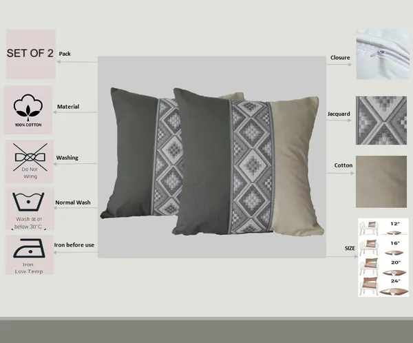 Pack_of_2_Pieces_Cotton_Silver_Mesh_Jacquard_Collection_Cushion_Cover_for_Living_Room_and_Bedroom