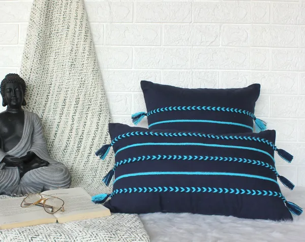 Pack_of_2_Pieces_Cotton_Navy_Blue_Boho_Braids_Collection_Cushion_and_Pillow_Cover_for_Living_Room_and_Bedroom