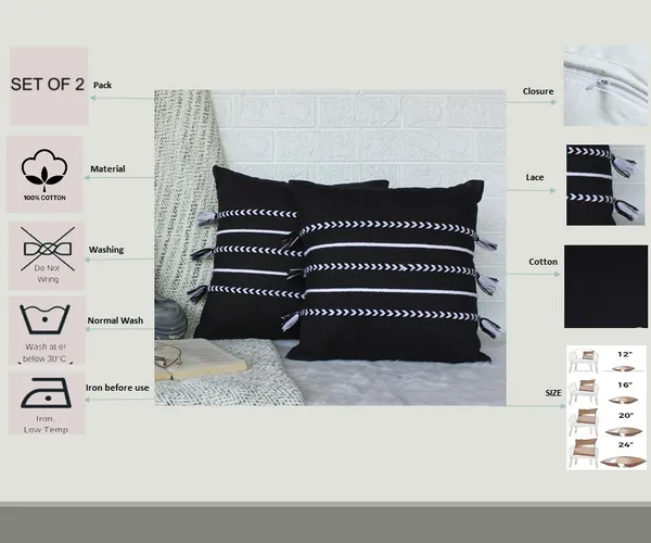 Pack_of_2_Pieces_Cotton_Black_Boho_Braids_Collection_Cushion_and_Pillow_Cover_for_Living_Room_and_Bedroom