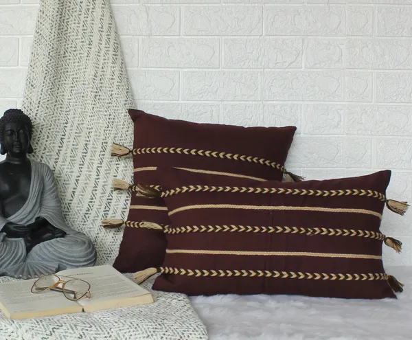 Pack_of_2_Pieces_Cotton_Brown_Boho_Braids_Collection_Cushion_and_Pillow_Cover_for_Living_Room_and_Bedroom