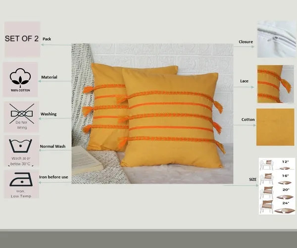 Pack_of_2_Pieces_Cotton_Yellow_Boho_Braids_Collection_Cushion_and_Pillow_Cover_for_Living_Room_and_Bedroom