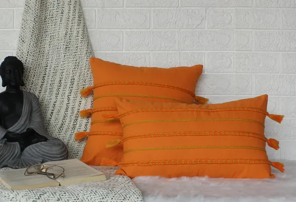 Pack_of_2_Pieces_Cotton_Orange_Boho_Braids_Collection_Cushion_and_Pillow_Cover_for_Living_Room_and_Bedroom
