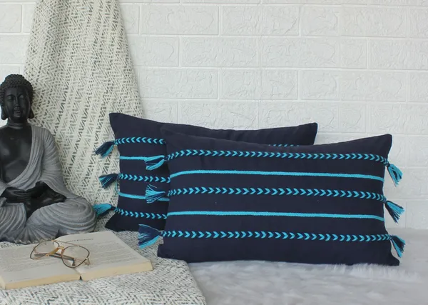 Pack_of_2_Pieces_Cotton_Navy_Blue_Boho_Braids_Collection_Cushion_and_Pillow_Cover_for_Living_Room_and_Bedroom