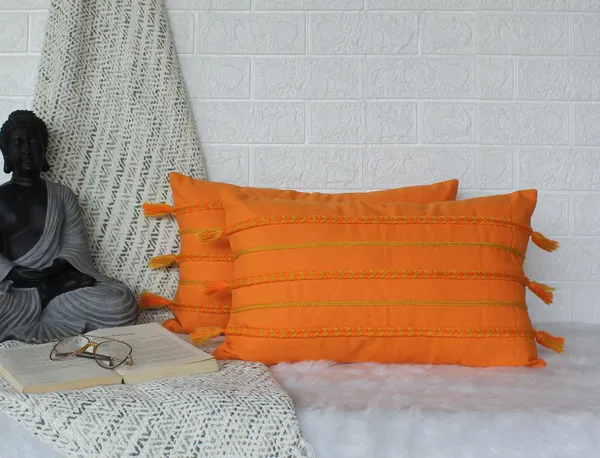 Pack_of_2_Pieces_Cotton_Orange_Boho_Braids_Collection_Pillow_Cover_for_Living_Room_and_Bedroom