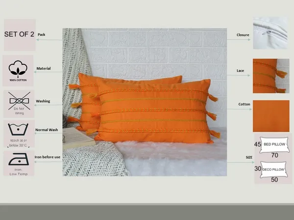Pack_of_2_Pieces_Cotton_Orange_Boho_Braids_Collection_Pillow_Cover_for_Living_Room_and_Bedroom