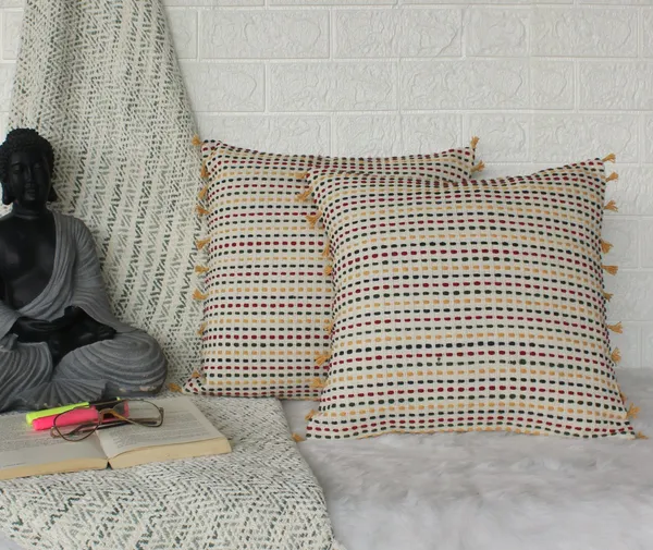 Pack_of_2_Pieces_Cotton_Yellow_Boho_Pinstripes_Collection_Cushion_and_Pillow_Cover_for_Living_Room_and_Bedroom