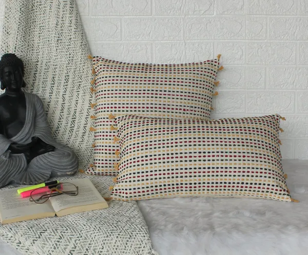 Pack_of_2_Pieces_Cotton_Yellow_Boho_Pinstripes_Collection_Cushion_and_Pillow_Cover_for_Living_Room_and_Bedroom