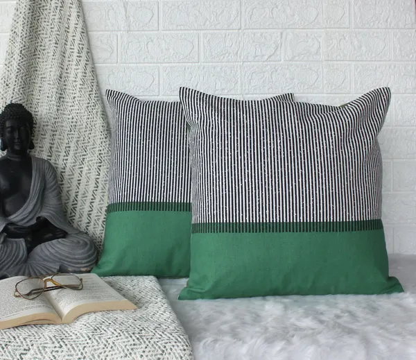 Pack_of_2_Pieces_Cotton_Green_Morden_Fine_Line_Printed_Collection_Cushion_Cover_for_Living_Room_and_Bedroom