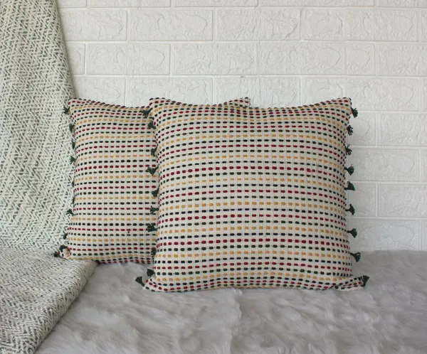 Pack_of_2_Pieces_Cotton_Green_Boho_Pinstripes_Collection_Cushion_for_Living_Room_and_Bedroom