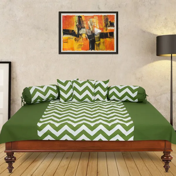 Pack_of_6_Pieces_Cotton_Green_Chevron_Printed_Collection_Diwan_Set_for_Living_Room