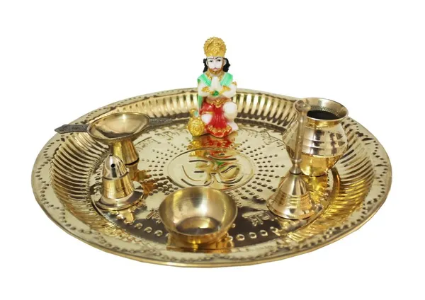 Pack_of_7_Piece_Brass_Gold_Hanuman_Thali_for_Pooja_Room_and_Decoration