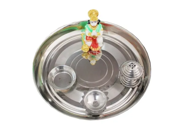 Pack_of_5_Piece_Steel_Silver_Fixed_Hanuman_Thali_for_Pooja_Room_and_Decoration