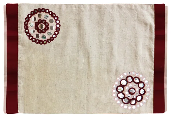 Pack_of_18_Pieces_Cotton_Maroon_Pink_Circular_embroidery_Place_Mat_With_Napkin_for_Dinning_and_Center_Table