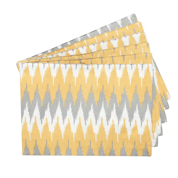 Pack_of_6_Pieces_Cotton_Yellow_Grey_Ternion_Printed_Place_Mat_for_Dinning_and_Center_Table