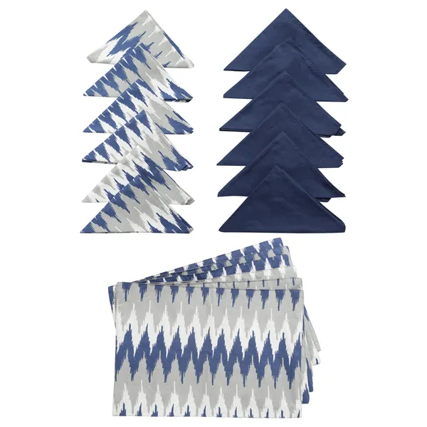 Pack_of_18_Pieces_Cotton_Blue_Grey_Ternion_Printed_Place_Mat_and_Napkin_Set_for_Dinning_and_Center_Table