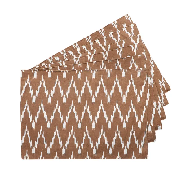 Pack_of_6_Pieces_Cotton_Brown_Waggle_Printed_Place_Mat_for_Dinning_and_Center_Table