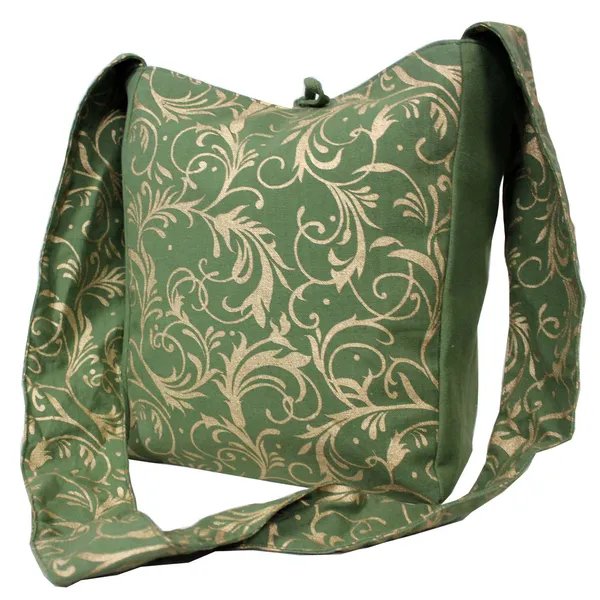 Pack_of_1_Piece_Cotton_Green_Golden_Printed_Crossbody_Shoulder_Bag_for_Women,_Men,_Girl_&_Boy