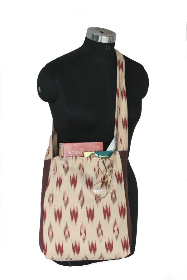 Pack_of_1_Piece_Cotton_Beige_W-Ikat_Printed_Collection_Crossbody_Messenger_Bag_for_Women,_Men,_Girl_&_Boy
