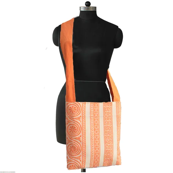 Pack_of_1_Piece_Cotton_Orange_Plaza_Circular_Lurex_Waved_Collection_Shoulder_Bag_for_Girl,_Boy,_Men_and_Women