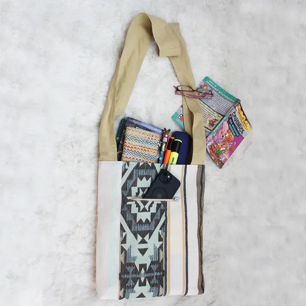 Pack_of_1_Piece_Cotton_Beige_Amber_Ikat_Waved_CollectionCrossbody_Shoulder_Bag_for_Women,_Men,_Girl_&_Boy