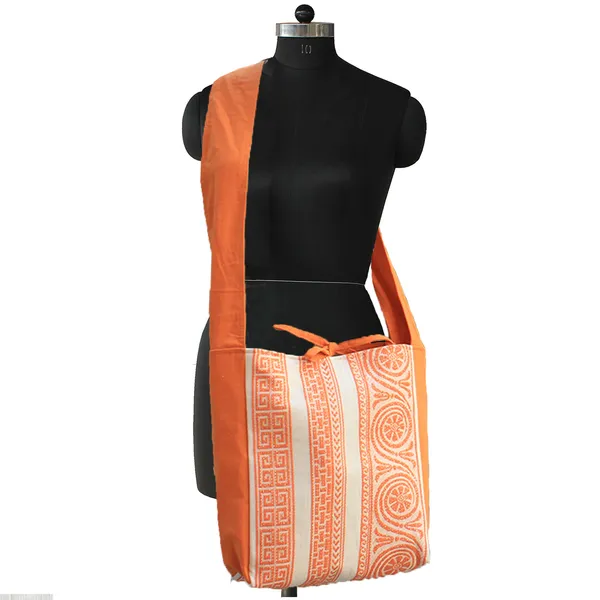 Pack_of_1_Piece_Cotton_Orange_Plaza_Circular_Lurex_Collection_Crossbody_Shoulder_Bag_for_Women,_Men,_Girl_&_Boy