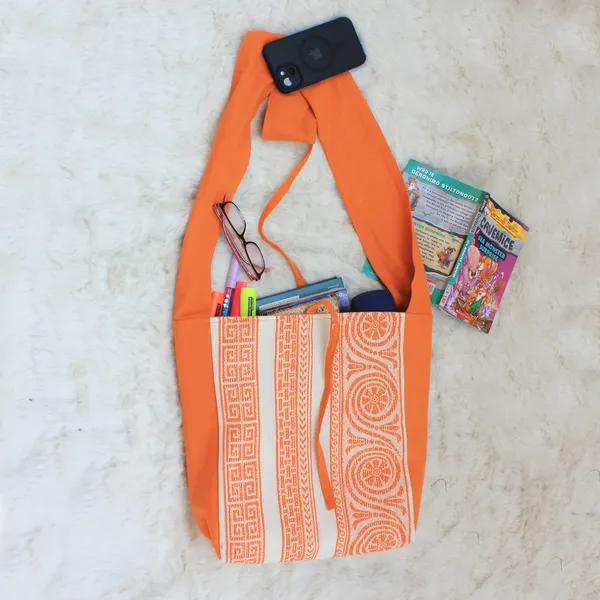 Pack_of_1_Piece_Cotton_Orange_Plaza_Circular_Lurex_Collection_Crossbody_Shoulder_Bag_for_Women,_Men,_Girl_&_Boy