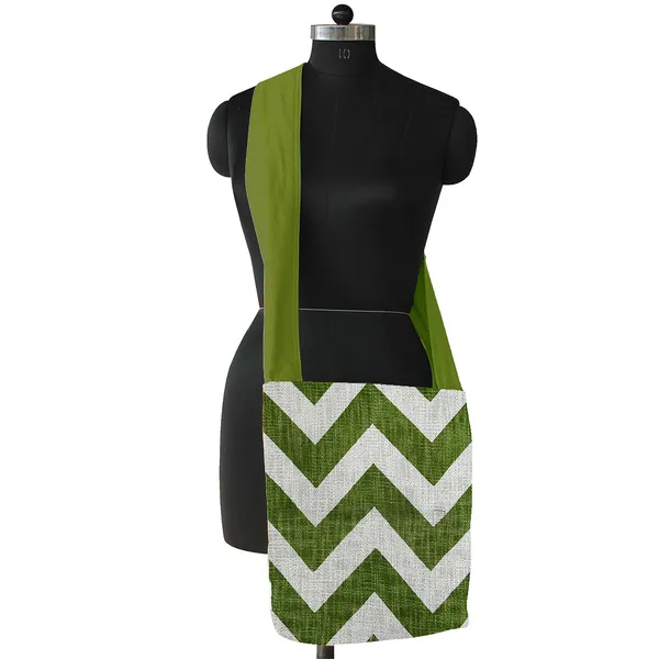 Pack_of_1_Piece_Cotton_Green_Chevron_Collection_Crossbody_Messenger_Bag_for_Women,_Men,_Girl_&_Boy