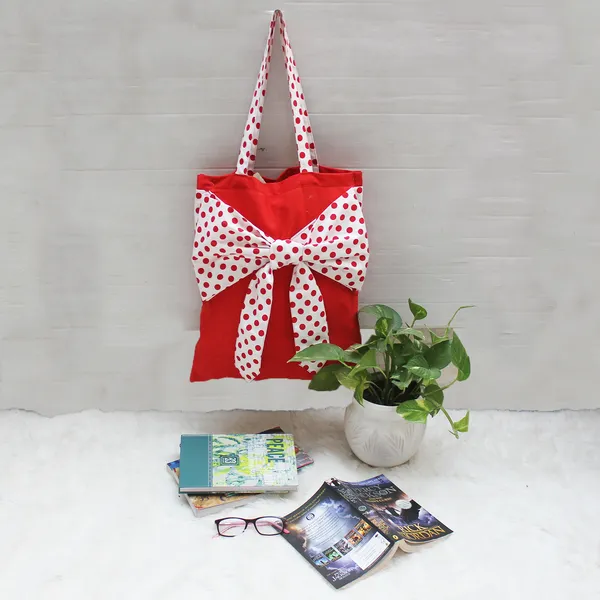 Pack_of_2_Pieces_Cotton_Red_Polka_Dot_Printed_Tie_Tote_Shopping_Bag_for_Shopping_General_&_Grocery