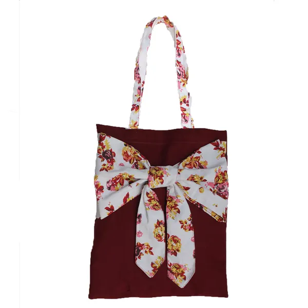 Pack_of_2_Pieces_Cotton_Maroon_Polka_Dot_Printed_Tie_Tote_Shopping_Bag_for_Shopping_General_&_Grocery