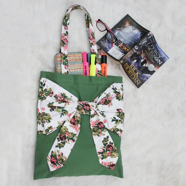 Pack_of_2_Pieces_Cotton_Green_Polka_Dot_Printed_Tie_Tote_Shopping_Bag_for_Shopping_General_&_Grocery